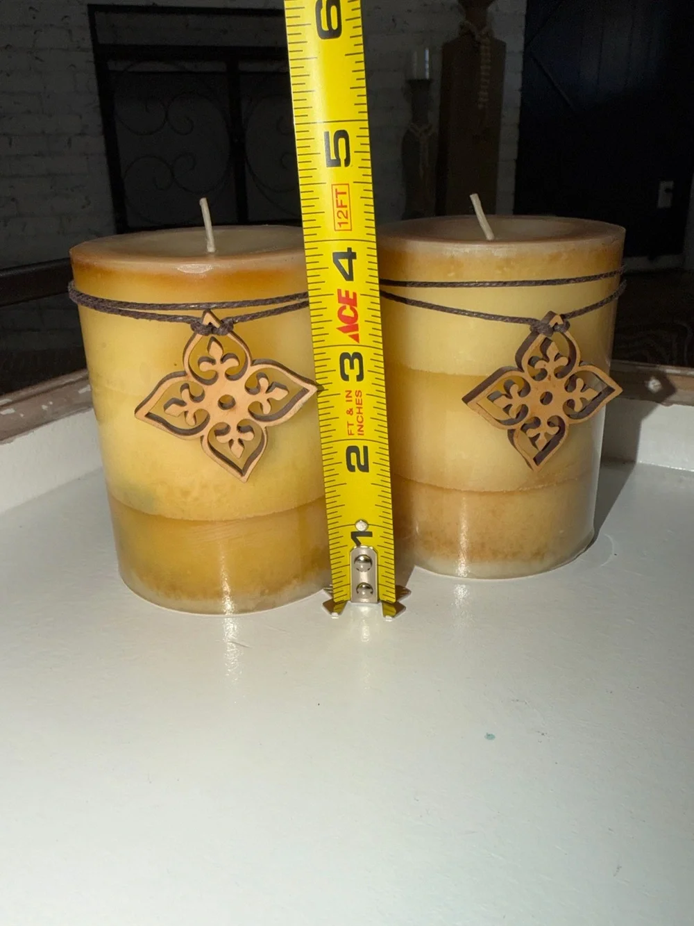 Pier 1 Pillar Candles Set of 2